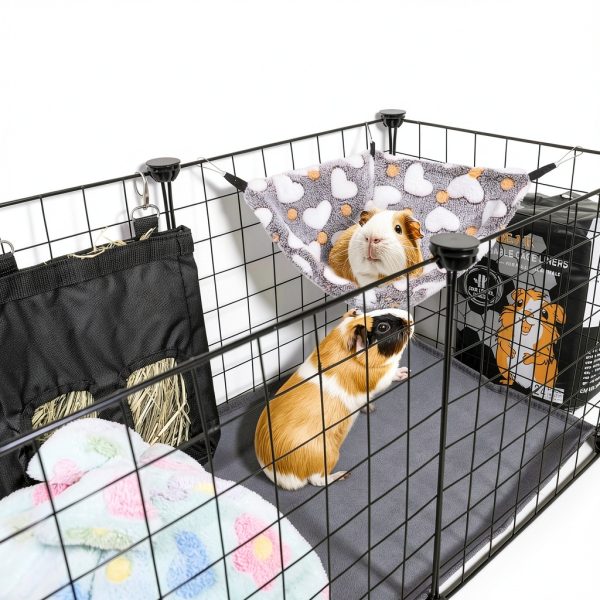 GOMICRAFT Small Animal Hammock Velvet Fabric Corner Design-3