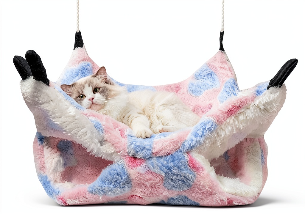 OINEEDU pet hammock installed in a small animal cage