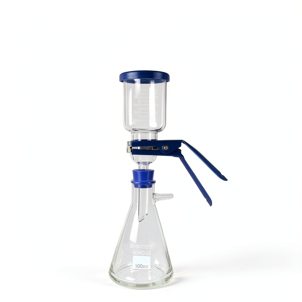 PEKYBIO 500ml Lab Filtering Flask showing measurement markings and construction