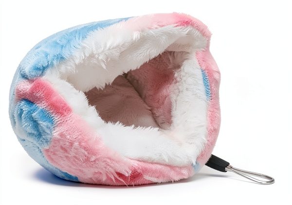OINEEDU Pet Hammock Soft Fleece Small Animal Bed Double-3