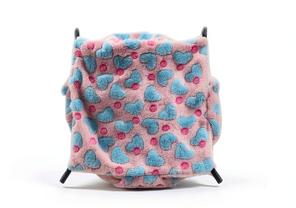 OINEEDU Pet Hammock Soft Fleece Small Animal Bed Double-2