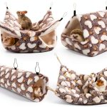 MCEAST Small Animal Hammock Set Cozy Fleece Hideout-0