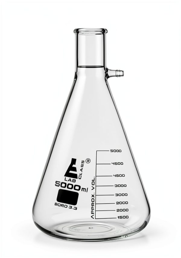 Eisco Borosilicate Glass Filtering Flask 5000mL Lab Use-0