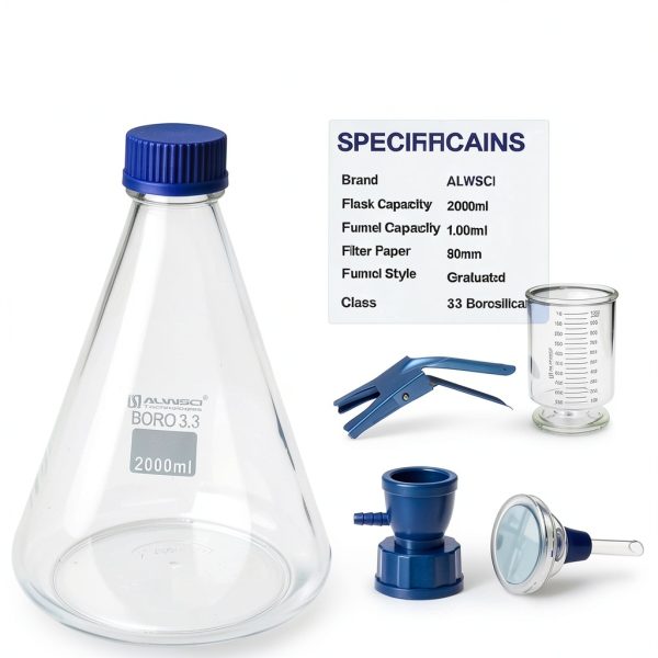 ALWSCI Glass Vacuum Filtration Kit Lab Borosilicate Flask-4