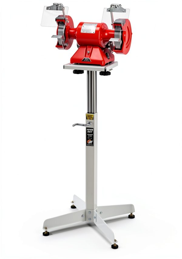 HTC Bench Grinder Stand White Adjustable Height-1