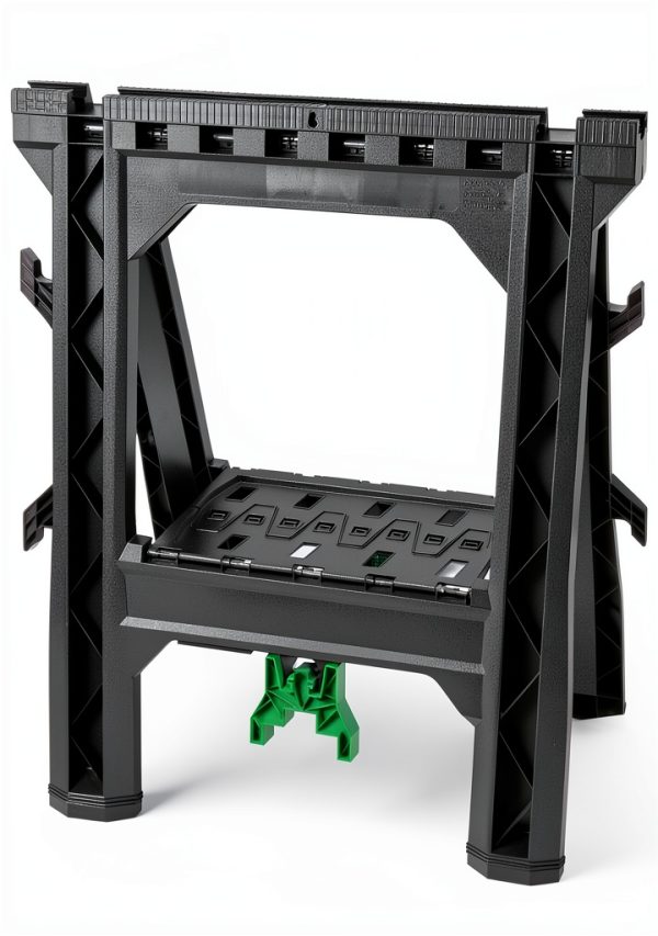 Koki Sawhorse Set Heavy Duty Brushed Steel 1200lb Capacity 2-2
