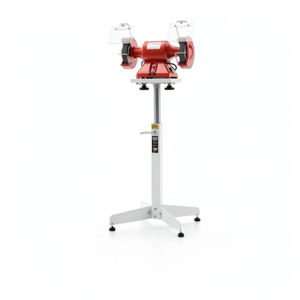 HTC Bench Grinder Stand White Adjustable Height-3
