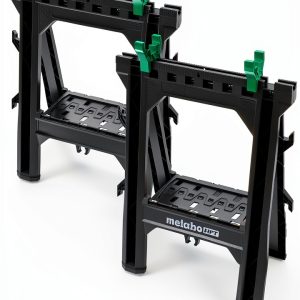Koki Sawhorse Set Heavy Duty Brushed Steel 1200lb Capacity 2-0