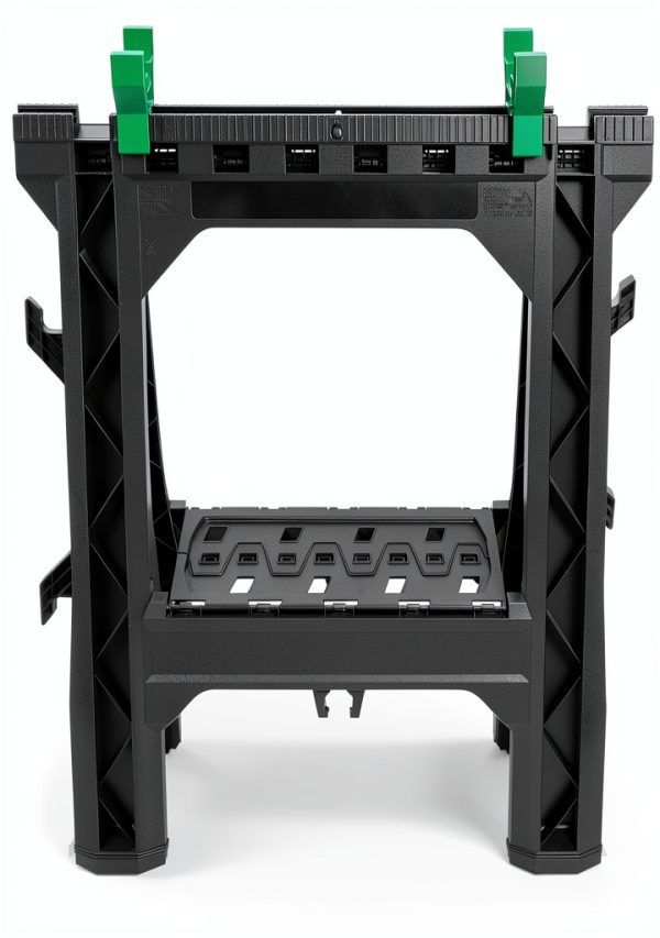 Koki Sawhorse Set Heavy Duty Brushed Steel 1200lb Capacity 2-1