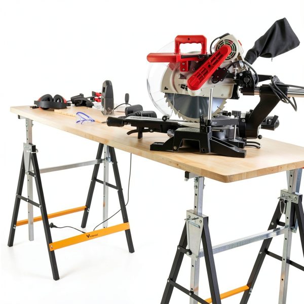 Sawhorse WORKESS Heavy Duty Steel Folding Stand 880lb Capacity-5