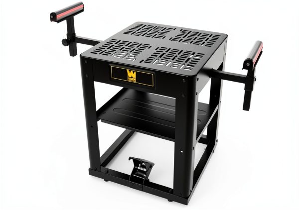 WEN 2021 Model Stand Black Alloy Steel for Benchtop Planer & Miter Saw-0