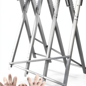 WINMAX Foldable Heavy‑Duty Steel Sawhorse Model WTHG001 220lb Capacity-0