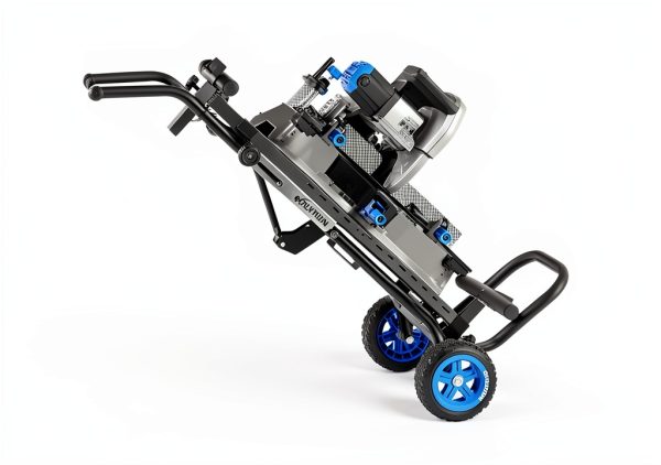 Evolution Power Tools Miter Saw Stand with Gas‑Strut Lift and Wheels-3