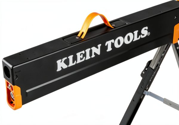 Klein Tools Adjustable Leg Folding Saw Horse, Black/Orange, Model-12