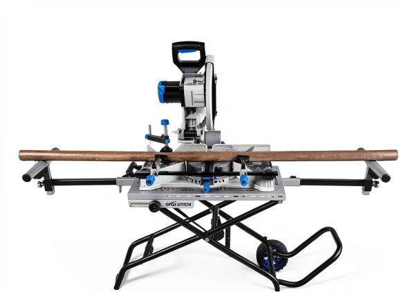 Evolution Power Tools Miter Saw Stand with Gas‑Strut Lift and Wheels-6