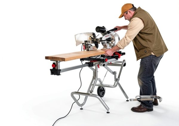 Miter Saw Stand Bosch 18ft Adjustable Capacity Lightweight Stand-6