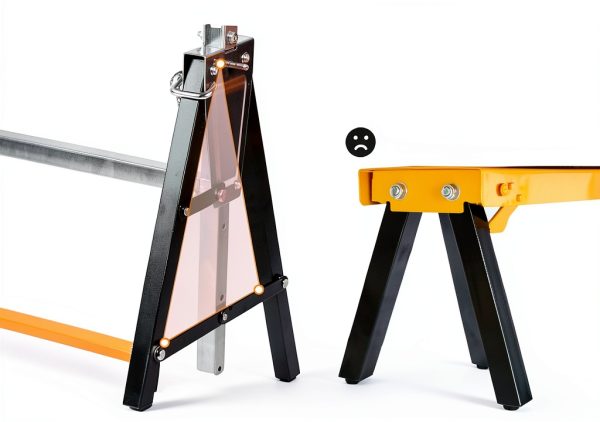 Sawhorse WORKESS Heavy Duty Steel Folding Stand 880lb Capacity-4