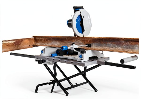 Evolution Power Tools Miter Saw Stand with Gas‑Strut Lift and Wheels-5