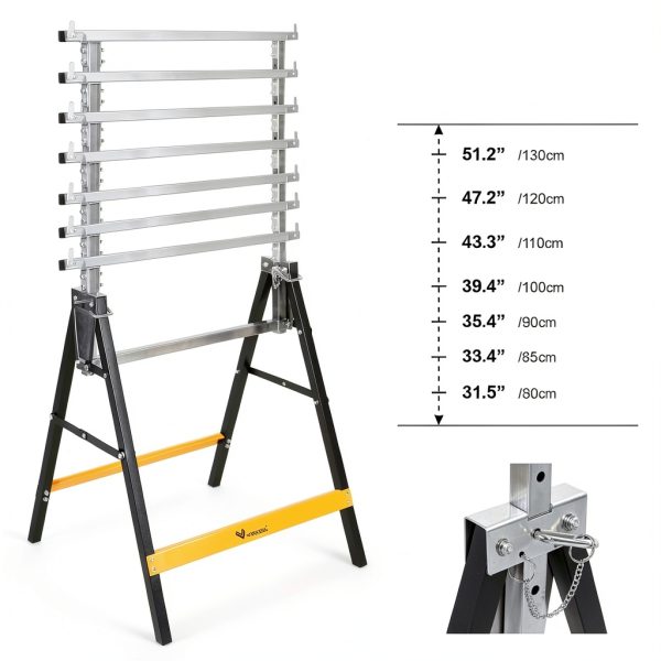 Sawhorse WORKESS Heavy Duty Steel Folding Stand 880lb Capacity-1