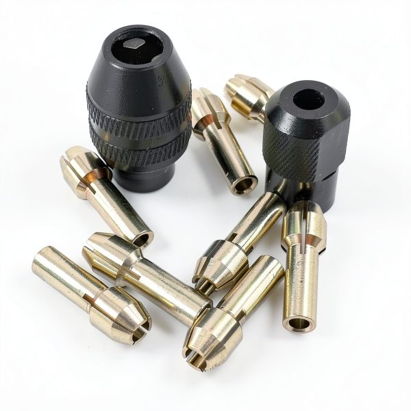 1/8 Collet Nut Set Luo ke 8pcs Stainless Steel Keyless Chuck-5