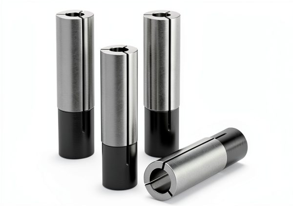 4 Pack 1/4" to 1/8" Collet Adapter CNC Collet Adapter Sets High-Carbon Steel Collet Reducer Engraving Bit Router Converter for Router and Engraving Machines-2